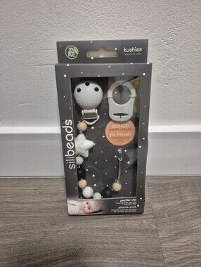 *5/25* Kushies Silibeads Silicone Pacifier Clip in the Star design New In Box